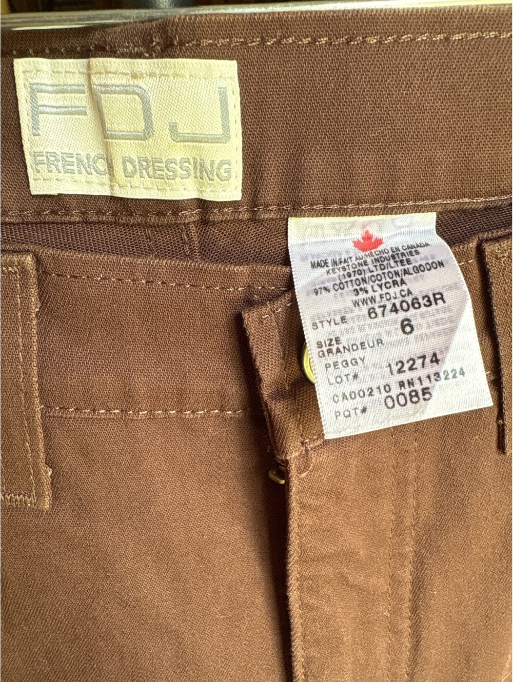 NWT French Dressing Brown Peggy Bootcut Stretch Jeans 6